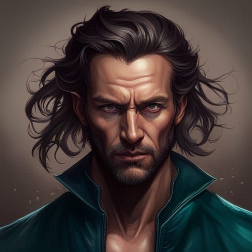 Demonic Wolverine Portrait in Eldritch Style