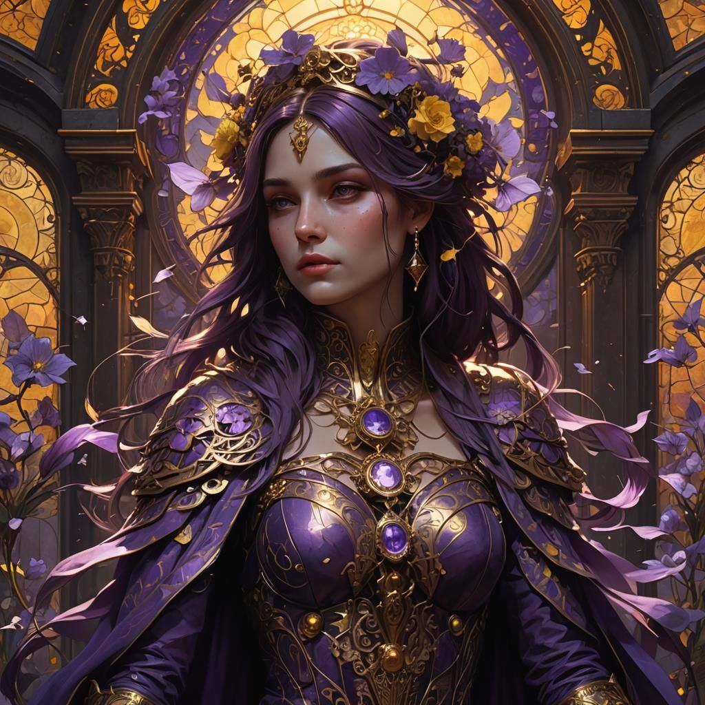 Dark Fantasy Masterpiece in Art Nouveau Style