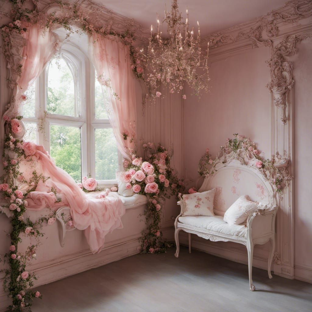 Rococo Fairy Princess Room with Roses