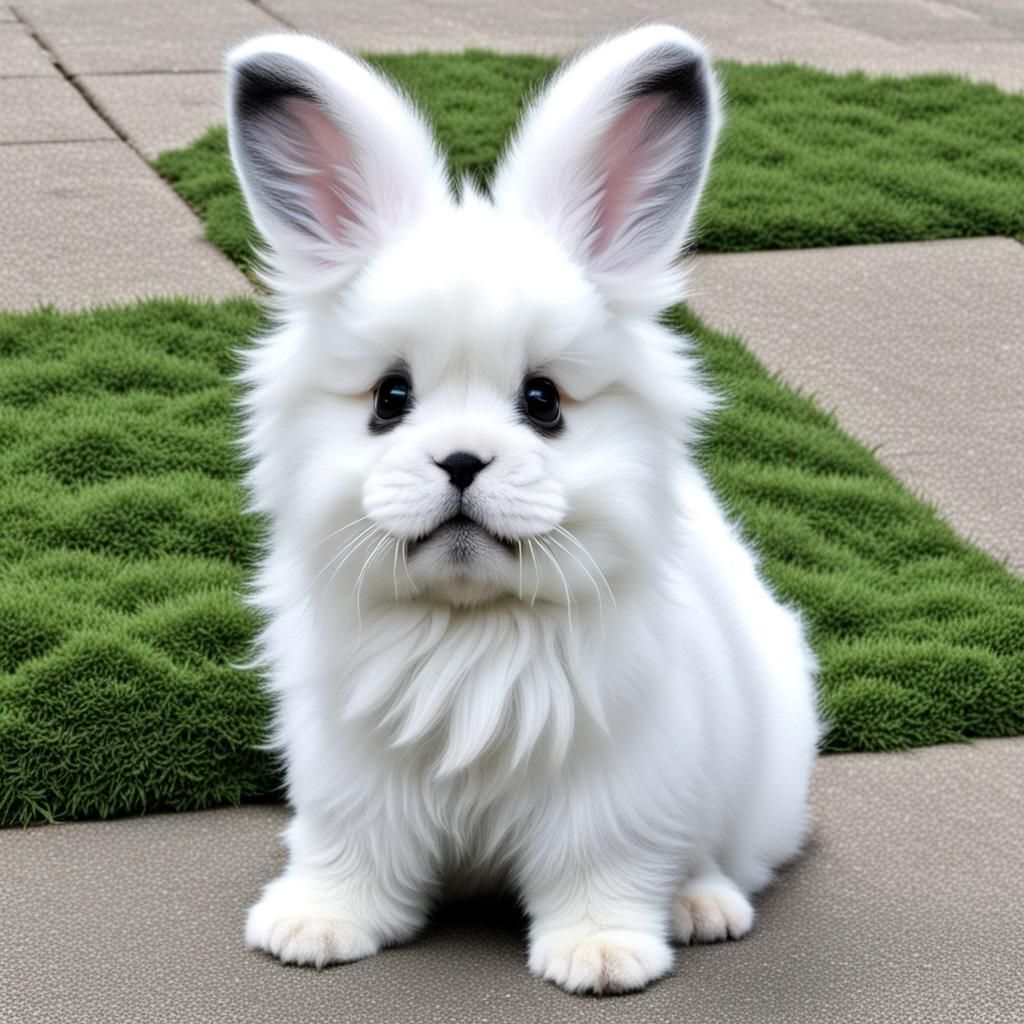 Fluffy Rabbit Puppy Hybrid Creature