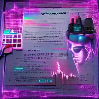 Cyberpunk Vaporwave Scene in Neon Colors