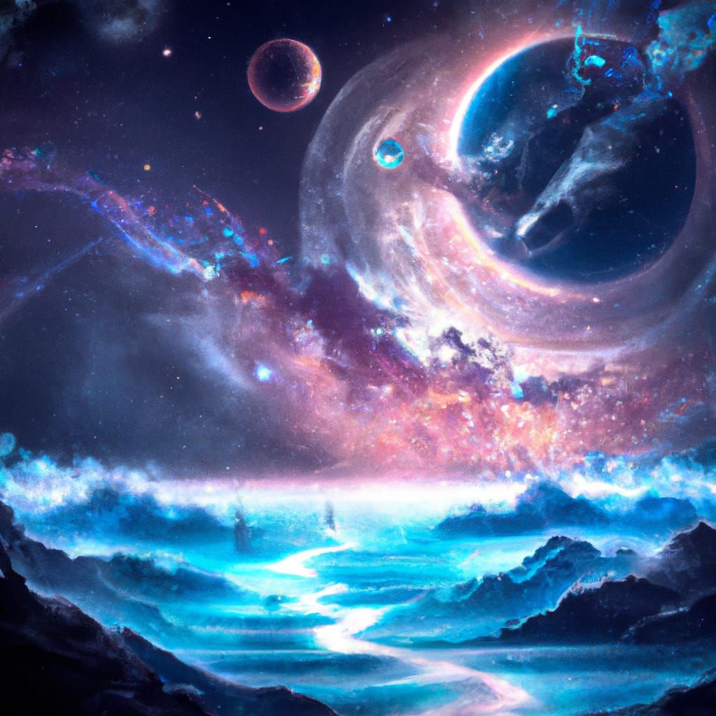 Entangled Landscape in Ukiyo-e Style, 8K Resolution