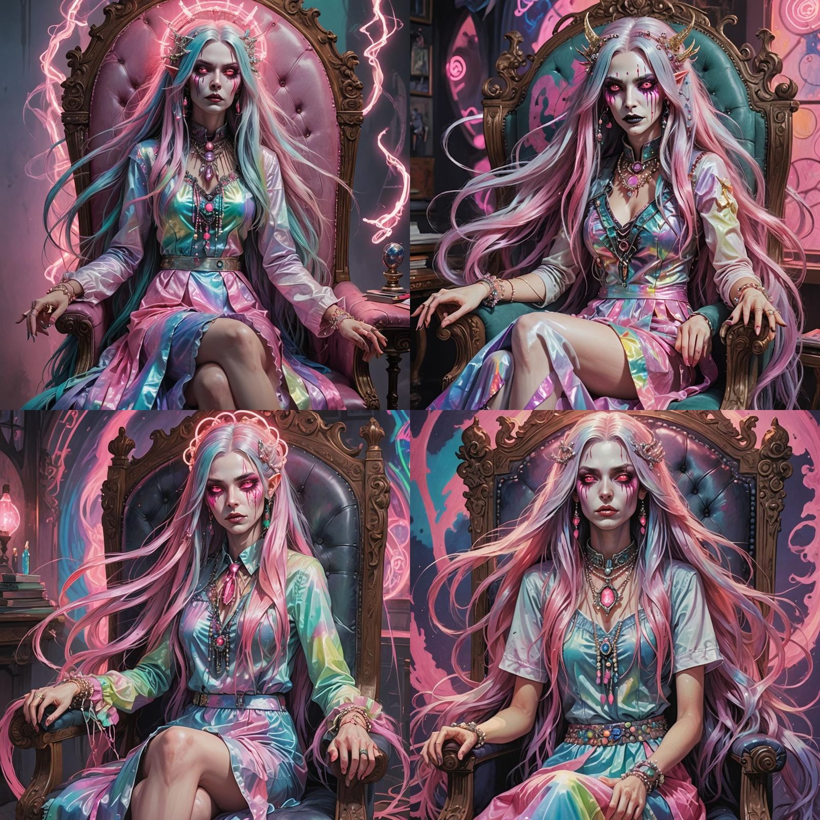 Psychedelic Banshee in Graffiti Art Style