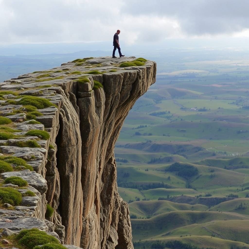 Mystical Windswept Outcropping in Ancient Style