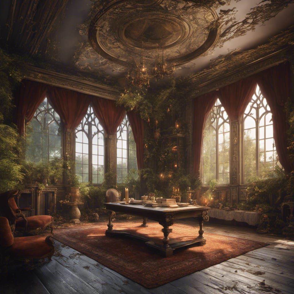 Nature-Themed Room in 18th Century Castle Style