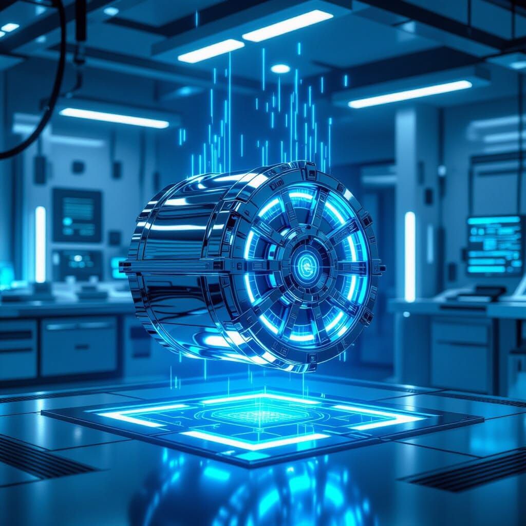 Futuristic Vault Box in Sci-Fi Style