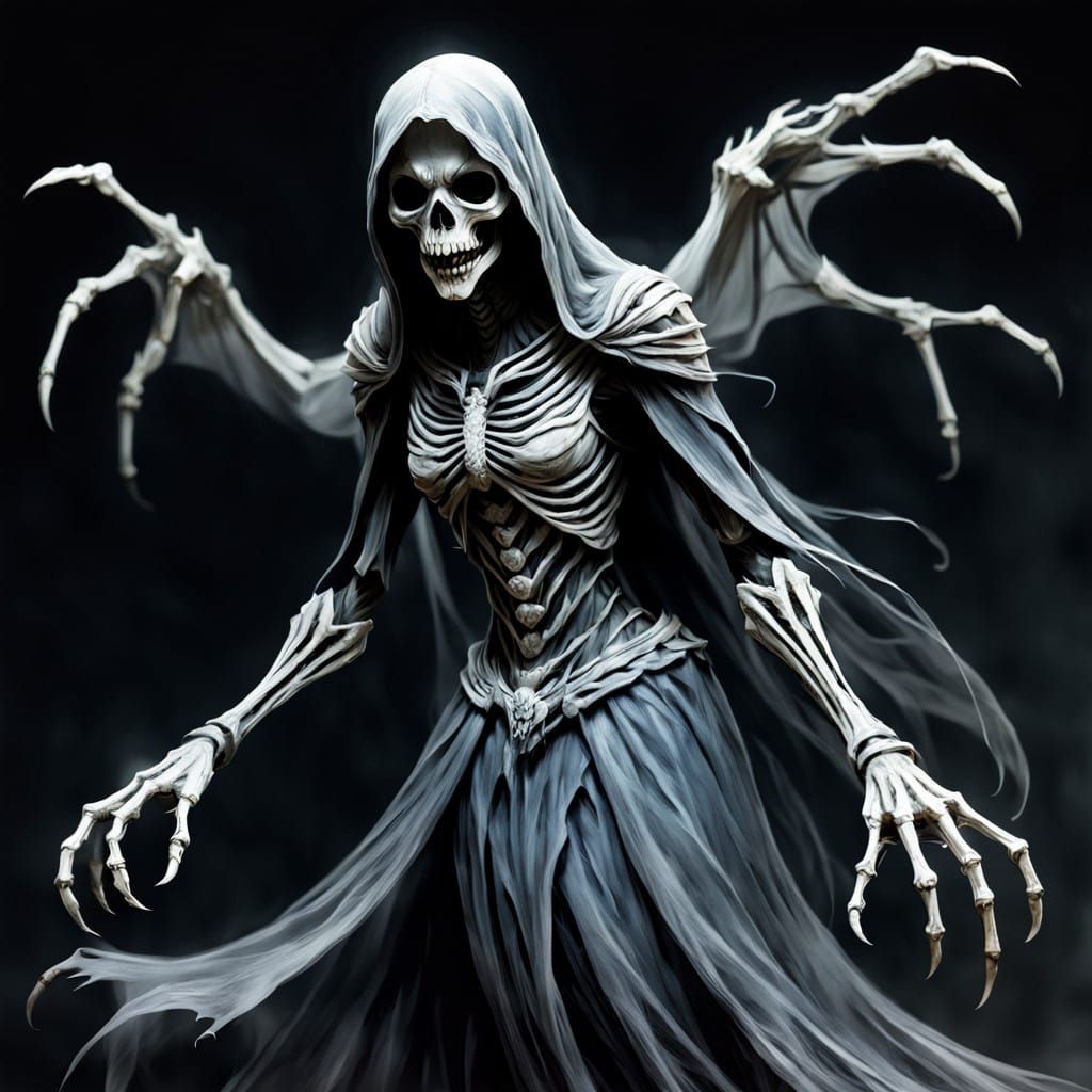 Ethereal Banshee Phantom in Haunting Pathfinder Art