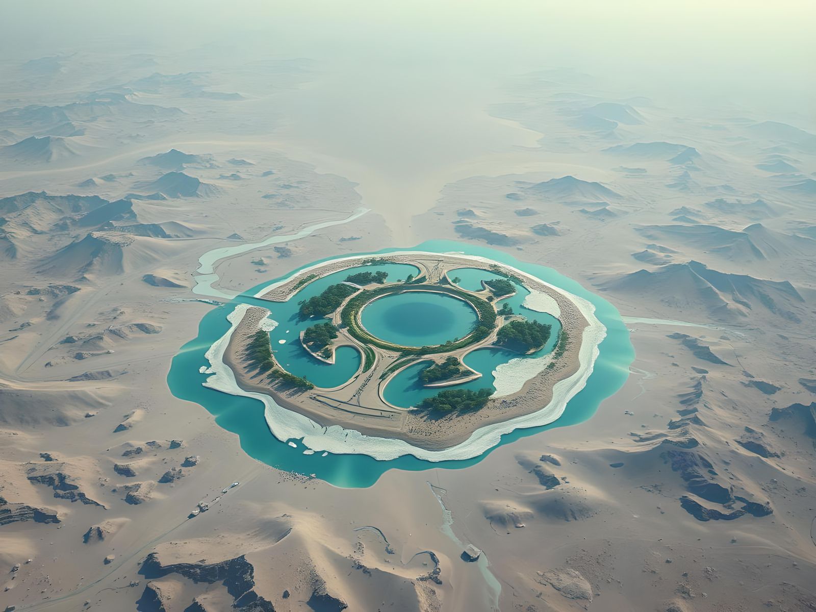 Desert Oasis Planet in Helleu Style