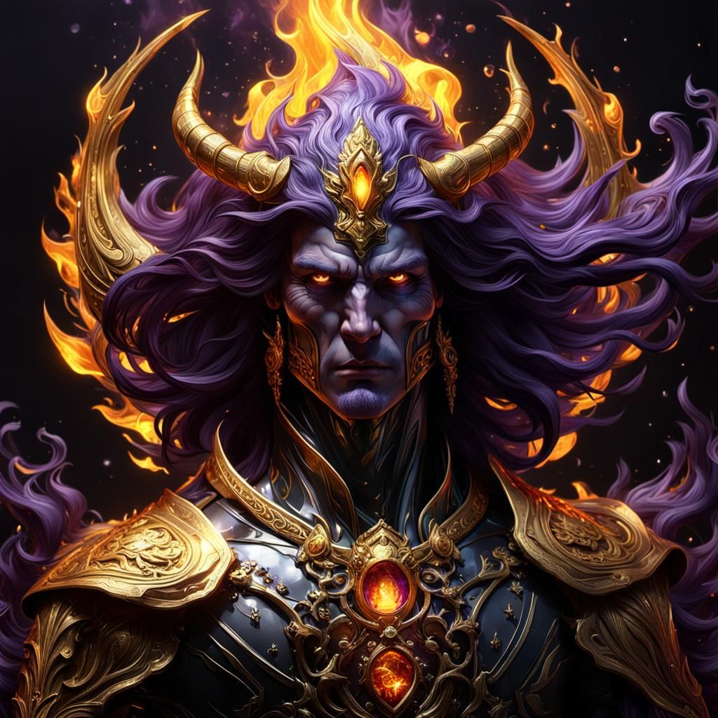 Fiery Soul: A Dark Fantasy Concept Art Piece