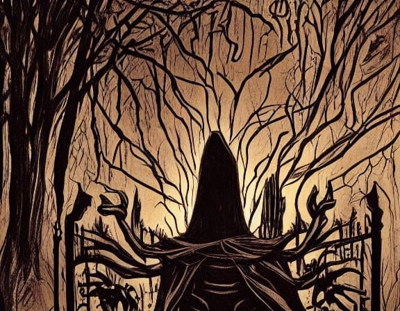 Halloween Horror Night with Werewolf and Vampire