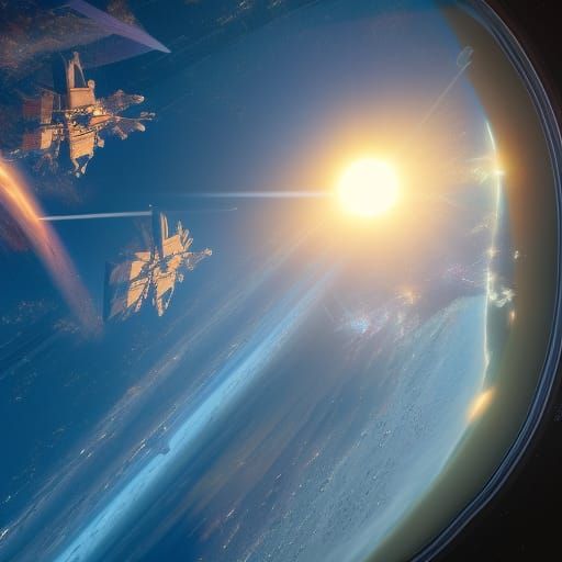 Earth from ISS: Detailed Matte Painting