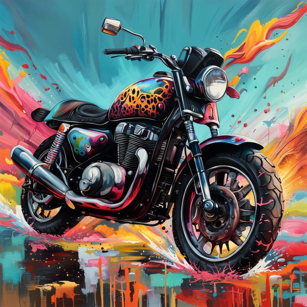 Colorful Graffiti Art: Born to Be Wild