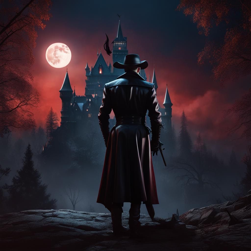 Van Helsing and Dracula's Castle, Matte Painting