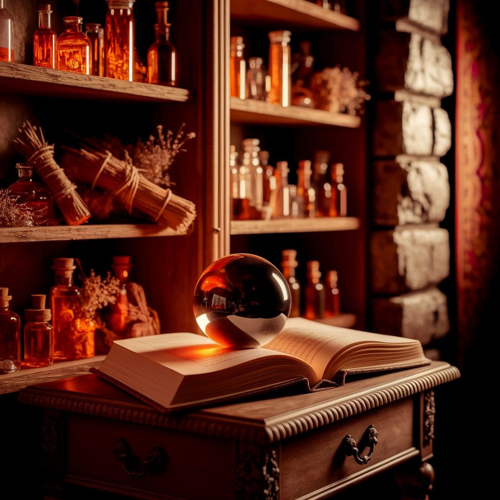 The Witch's Chamber With Crystal Ball