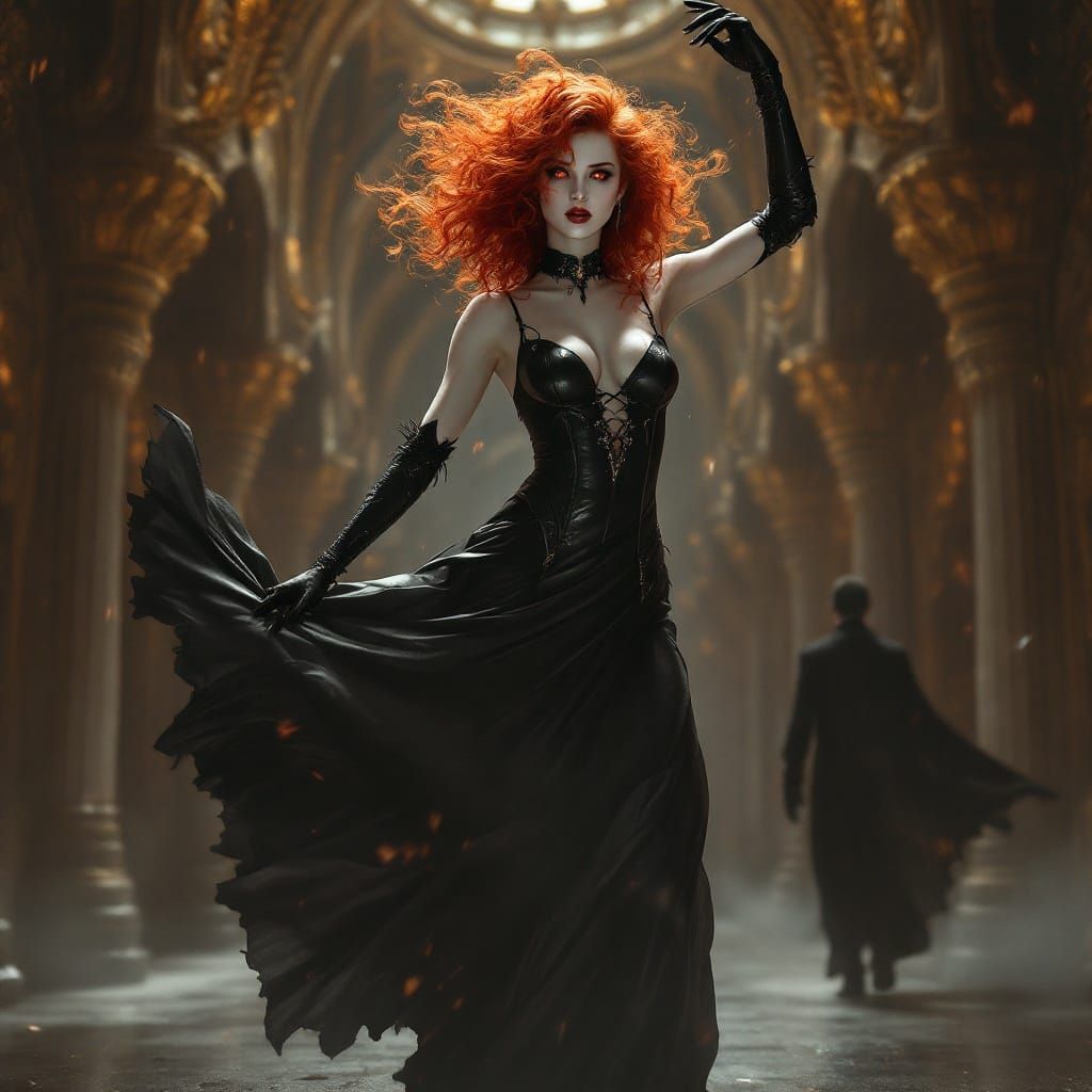 Ethereal Vampire Siren in Triadic Colors