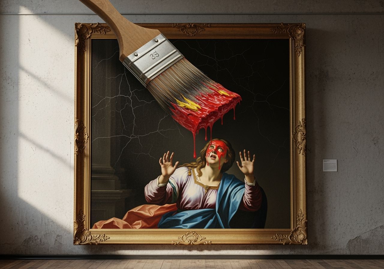 Renaissance Painting About To Be Painted Over