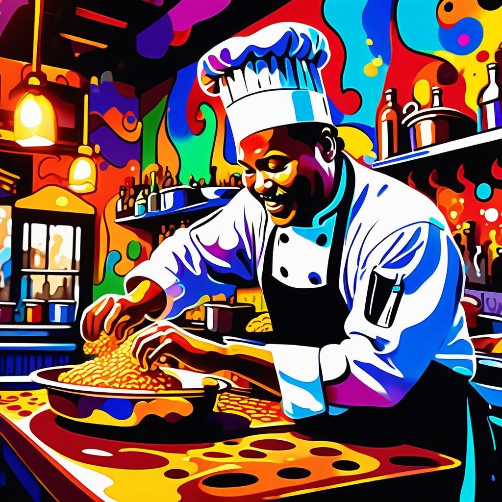 New Orleans Chef: Vibrant Street Art on Bourbon Street