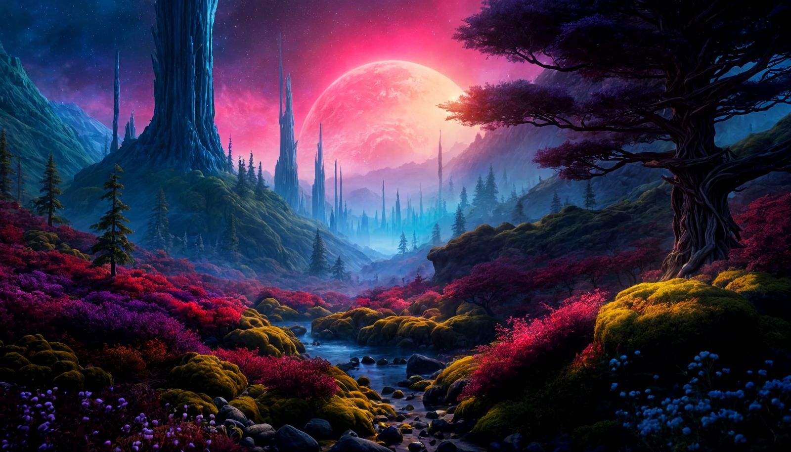 Epic Sci-Fi World in Splendid Oil Digital Painting Style