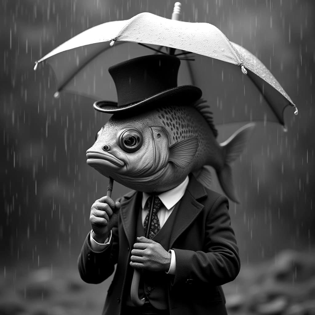 A Dapper Fish Stays Dry in Style