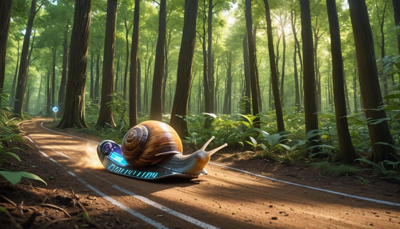 Futuristic Snail Races to Warp Speed
