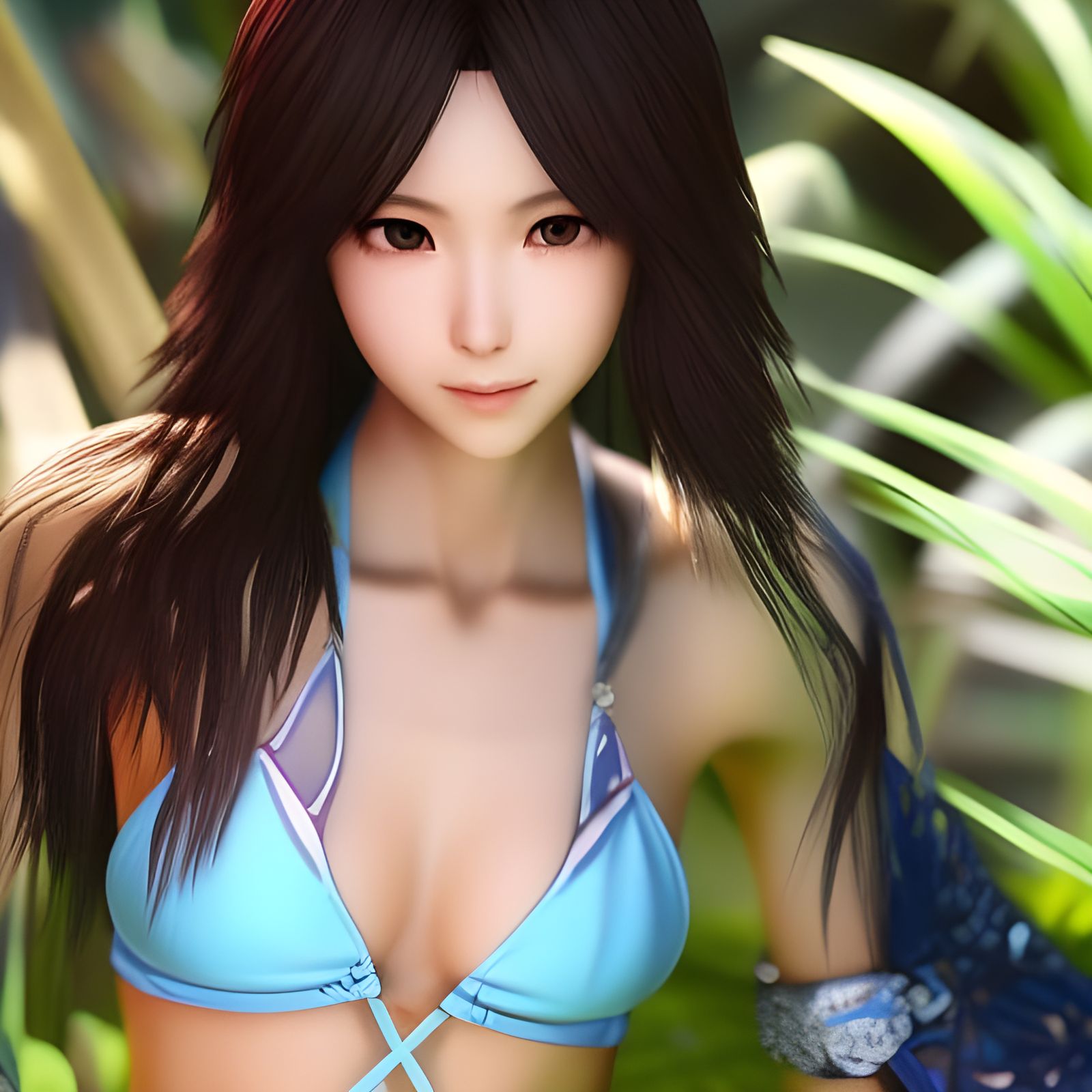 Realistic Final Fantasy Yuna Bikini Close-Up