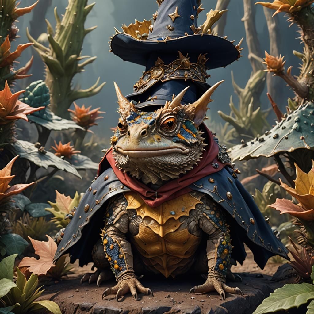 Horned Toad Alchemist in Fantasy Concept Art