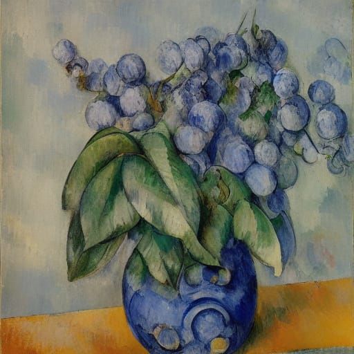 Cézanne-Inspired Still Life with Geometric Forms and Texture