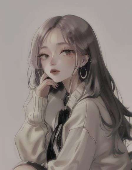 Enchanting Portrait of a Young Girl in Soft Pastel Hues