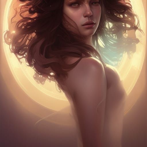 Melinoe, Greek Goddess of Ghosts head and shoulders portrait, 8k resolution concept art portrait by Greg Rutkowski, Artg...