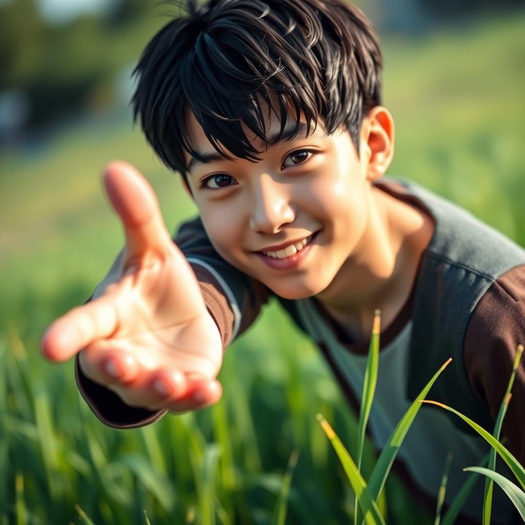 Anime-Inspired Gentleman Extends Hand in Friendship