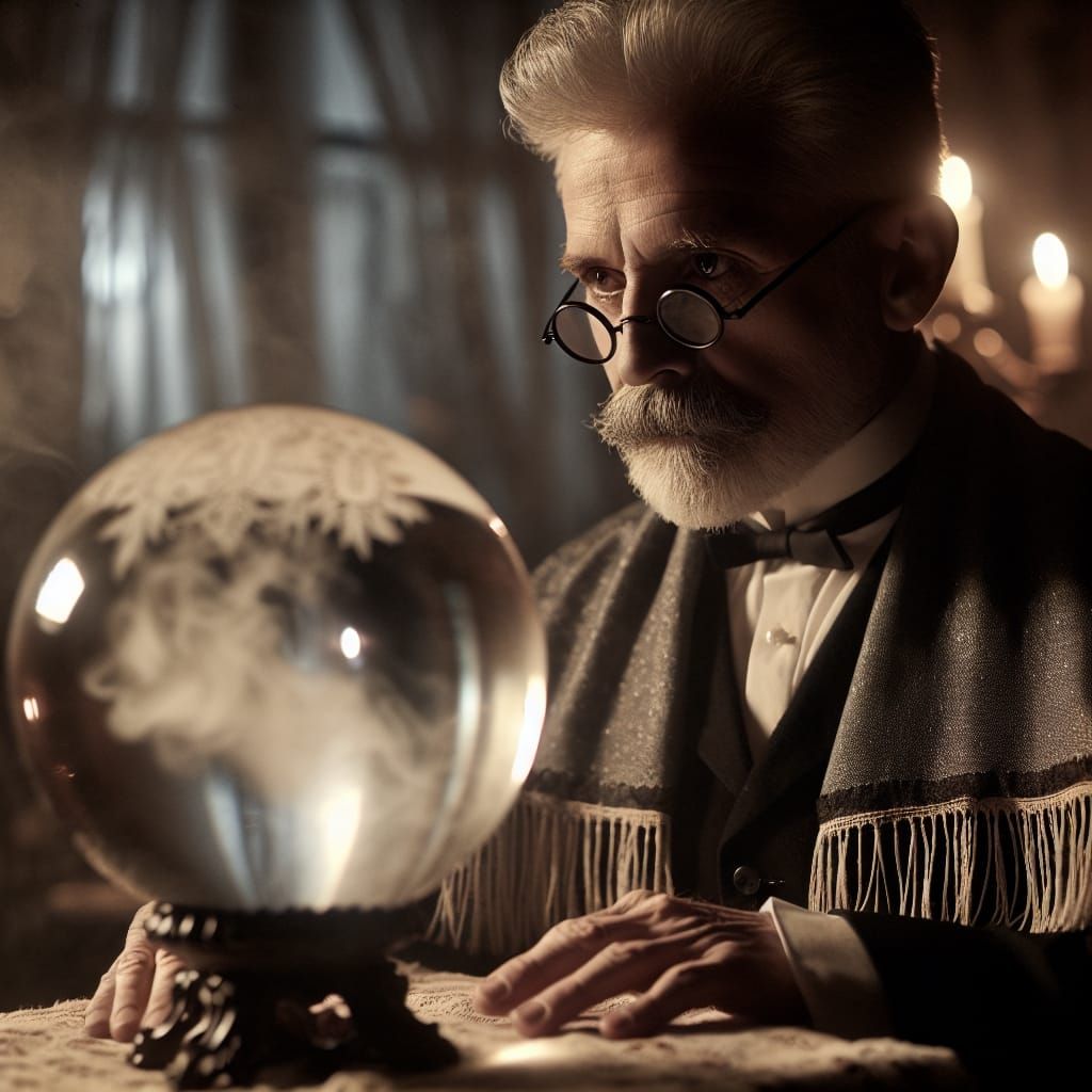 Victorian Medium Engaged in Mystical Session