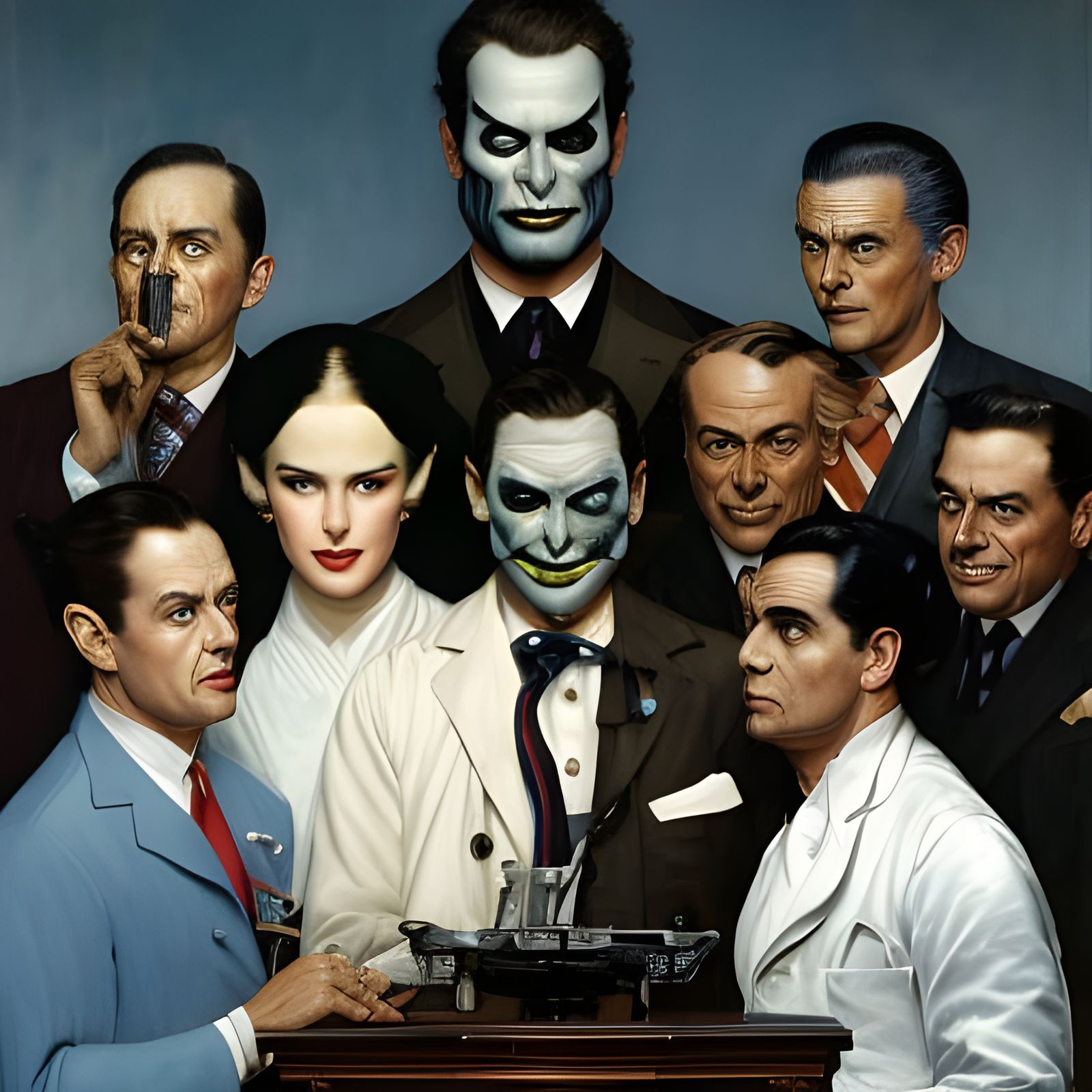 Two-Face as Dentist, Rockwell-esque 8K