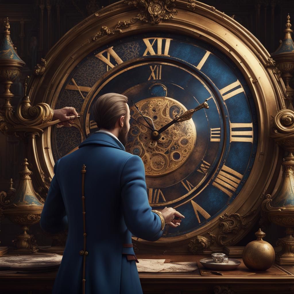 Arsène Lupin Turns Toward the Clock