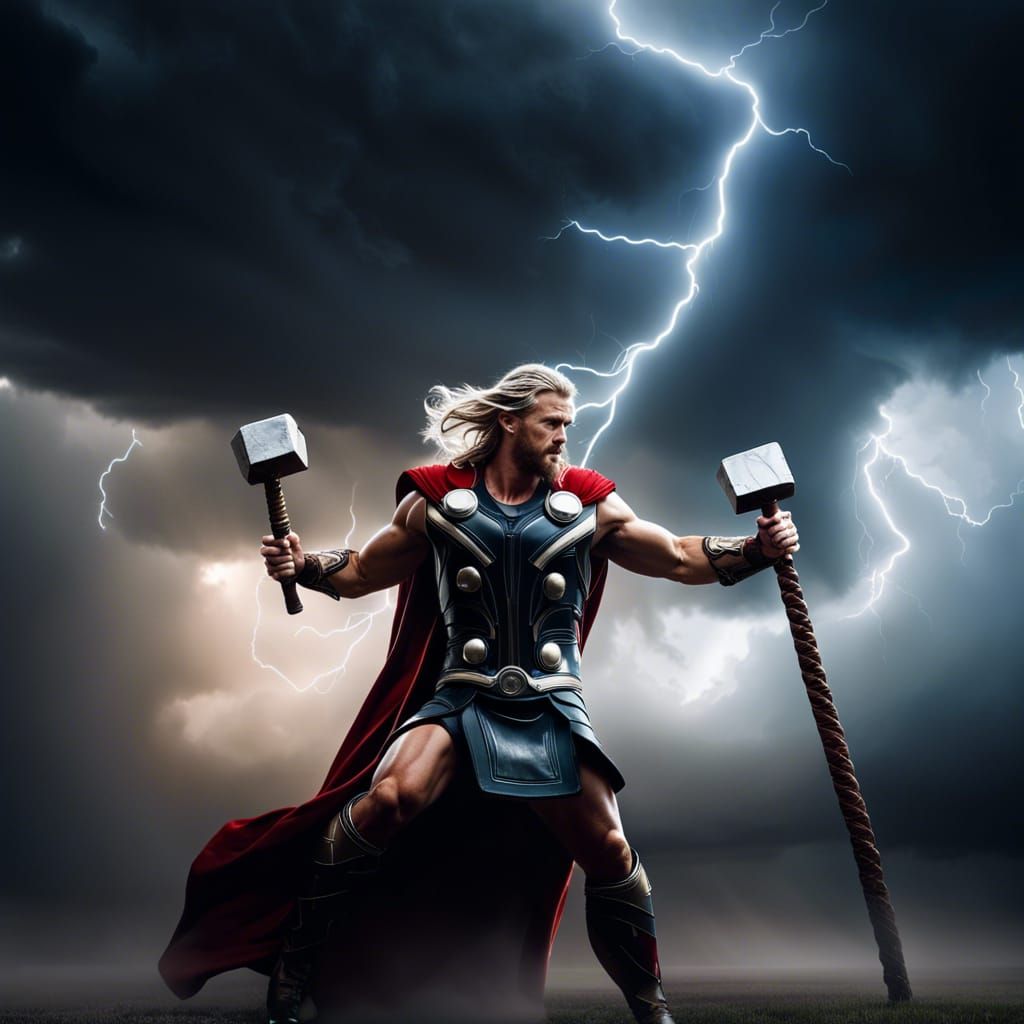 Thor Summons Lightning in Epic Storm