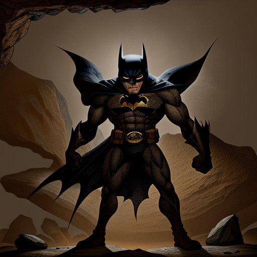 Ancient Primitive Batman in Earthy Cave Splendor