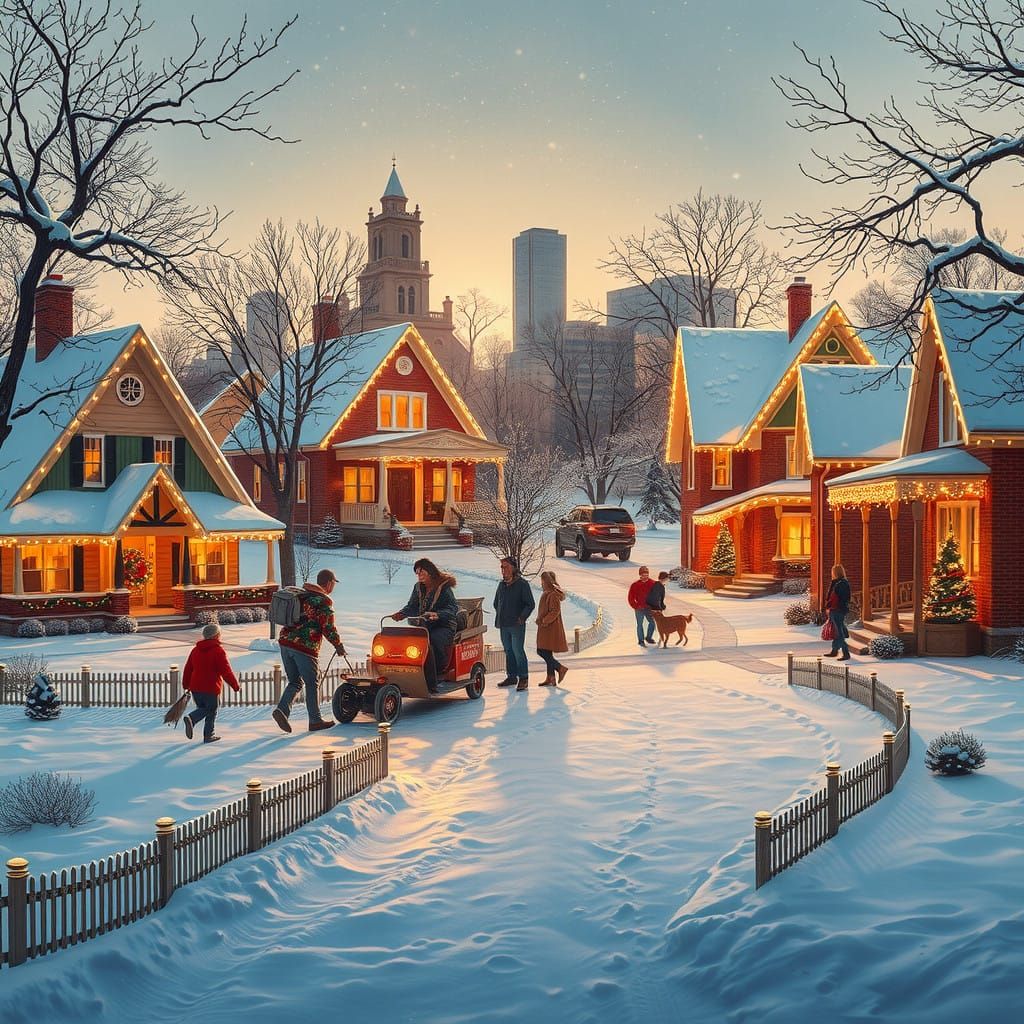 Christmas Wonderland in a Texas Snowfall