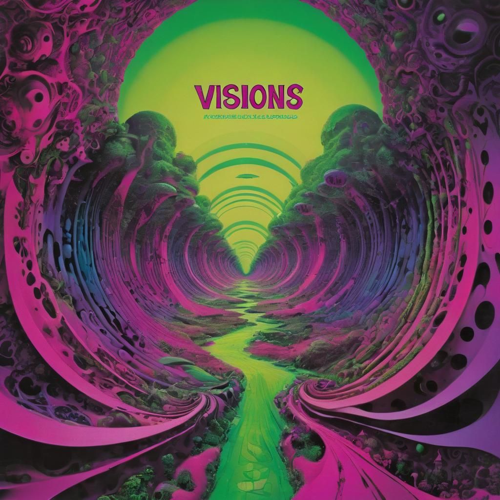 Psychedelic Album Art with Optical Distortion