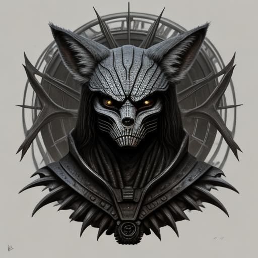 Fox in Giger Style: Biomechanical Concept