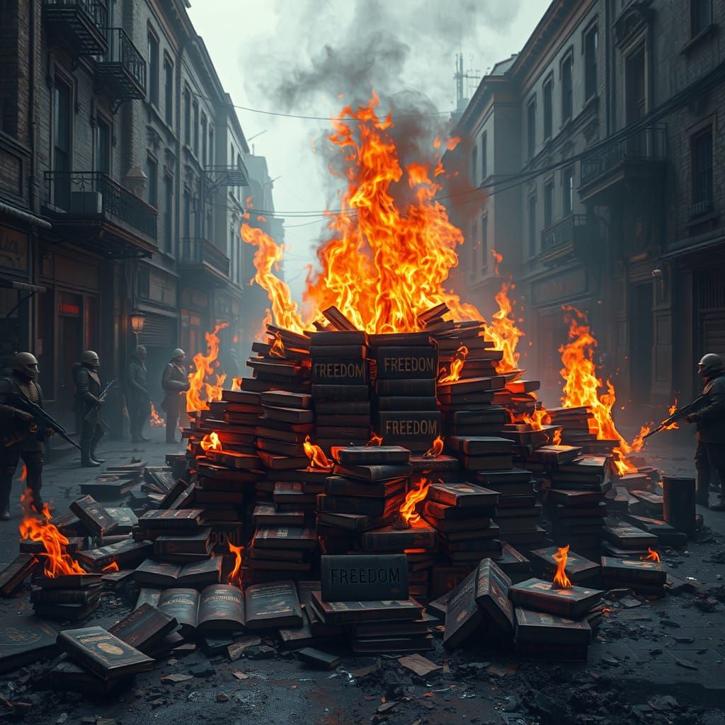 Burning Freedom, a Dystopian Masterpiece in Dark Fantasy Sty...