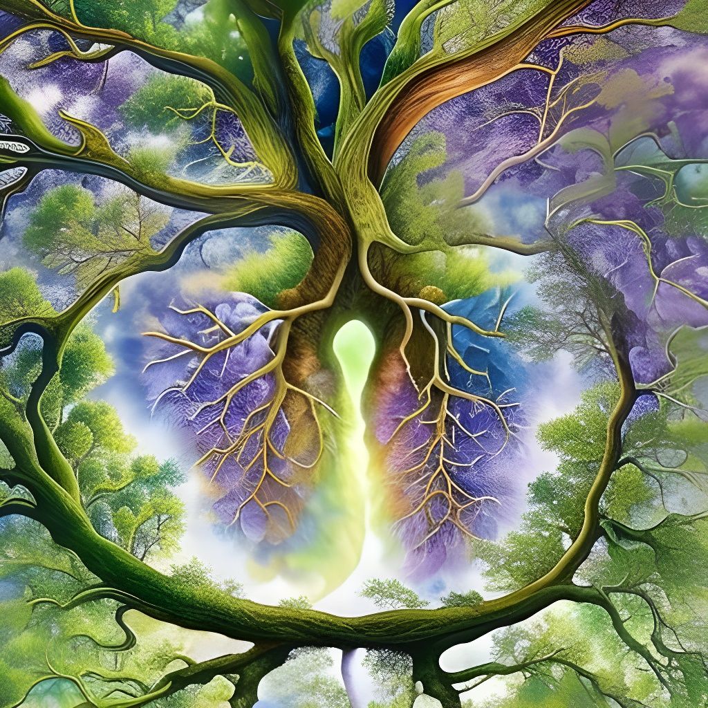 Lungs as Tree: Watercolor Anatomical Art