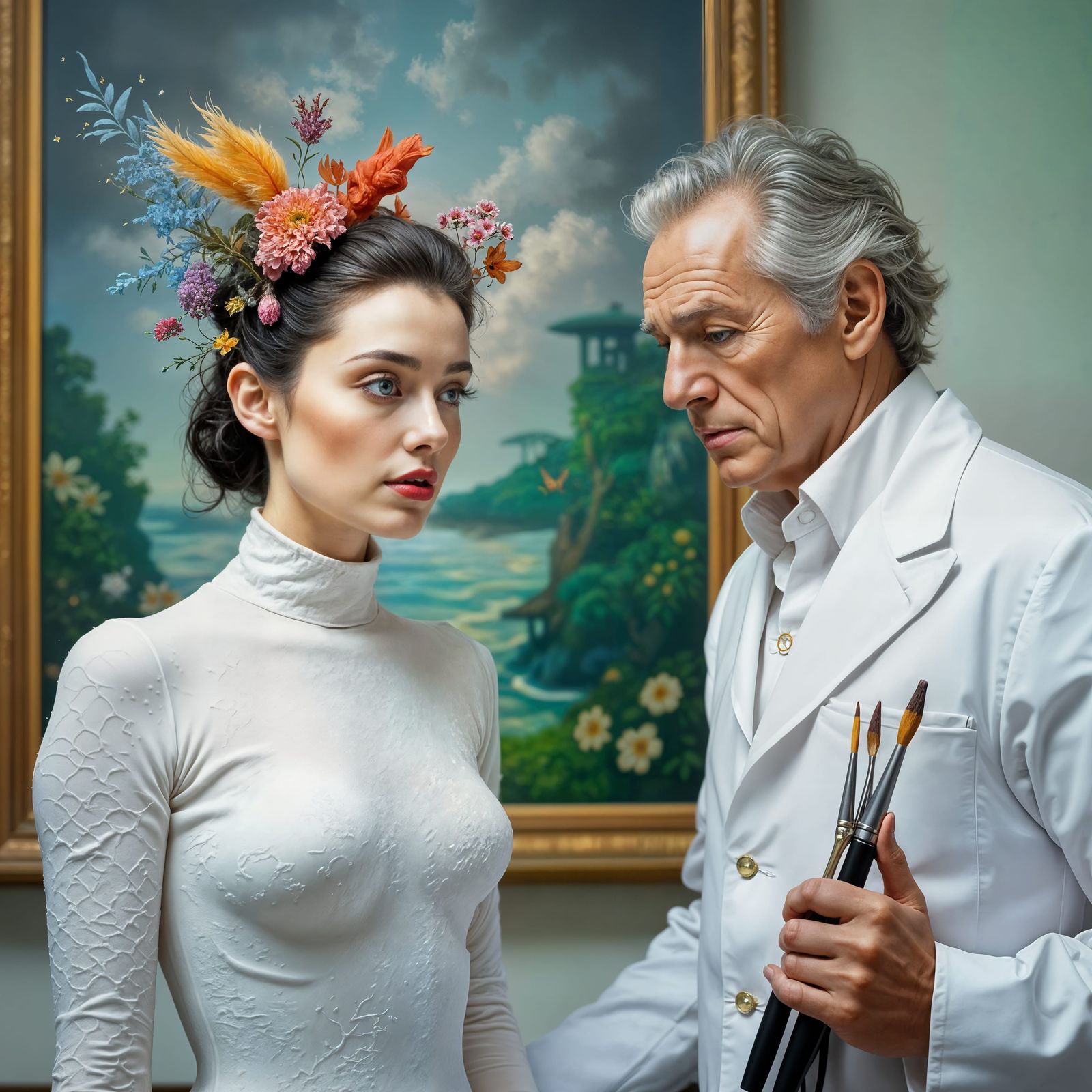 father is a painter, she is a painter - this is silly, isn't it.