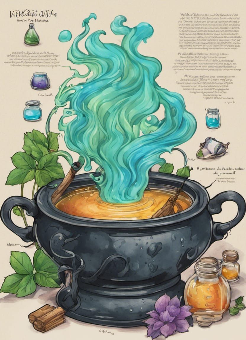 Vitali-Tea Potion Recipe in Art Nouveau Style