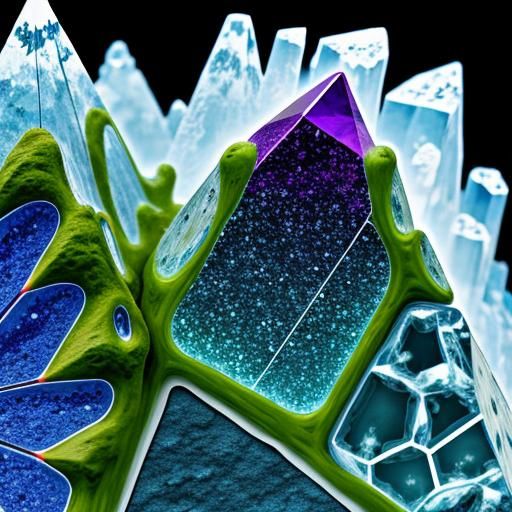 Glowing Crystal Formation in Microscopic Detail