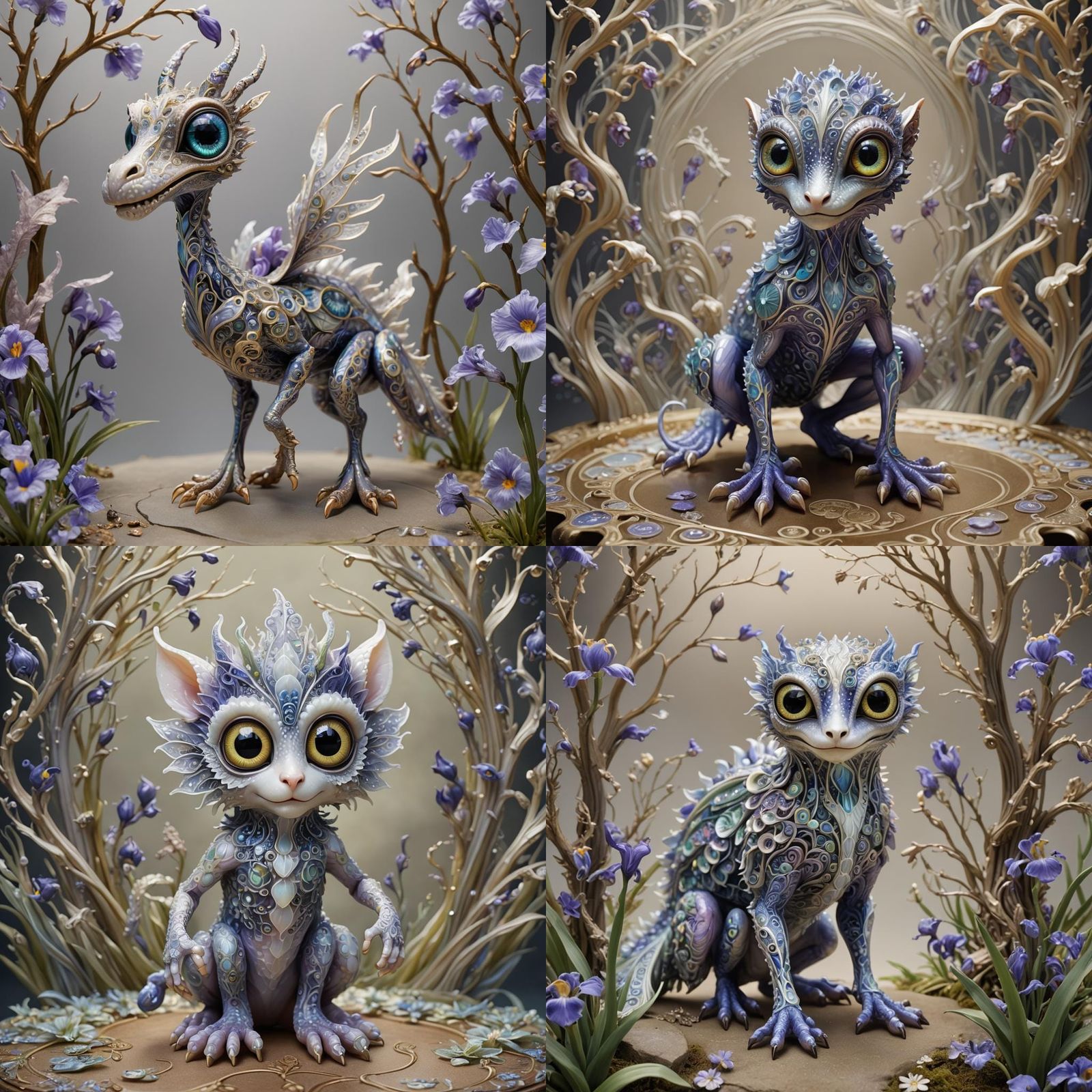 Fantastical Miniature Creature in Academic Setting