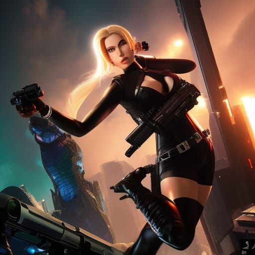 Nina Williams Tekken Agent in Rococo Style