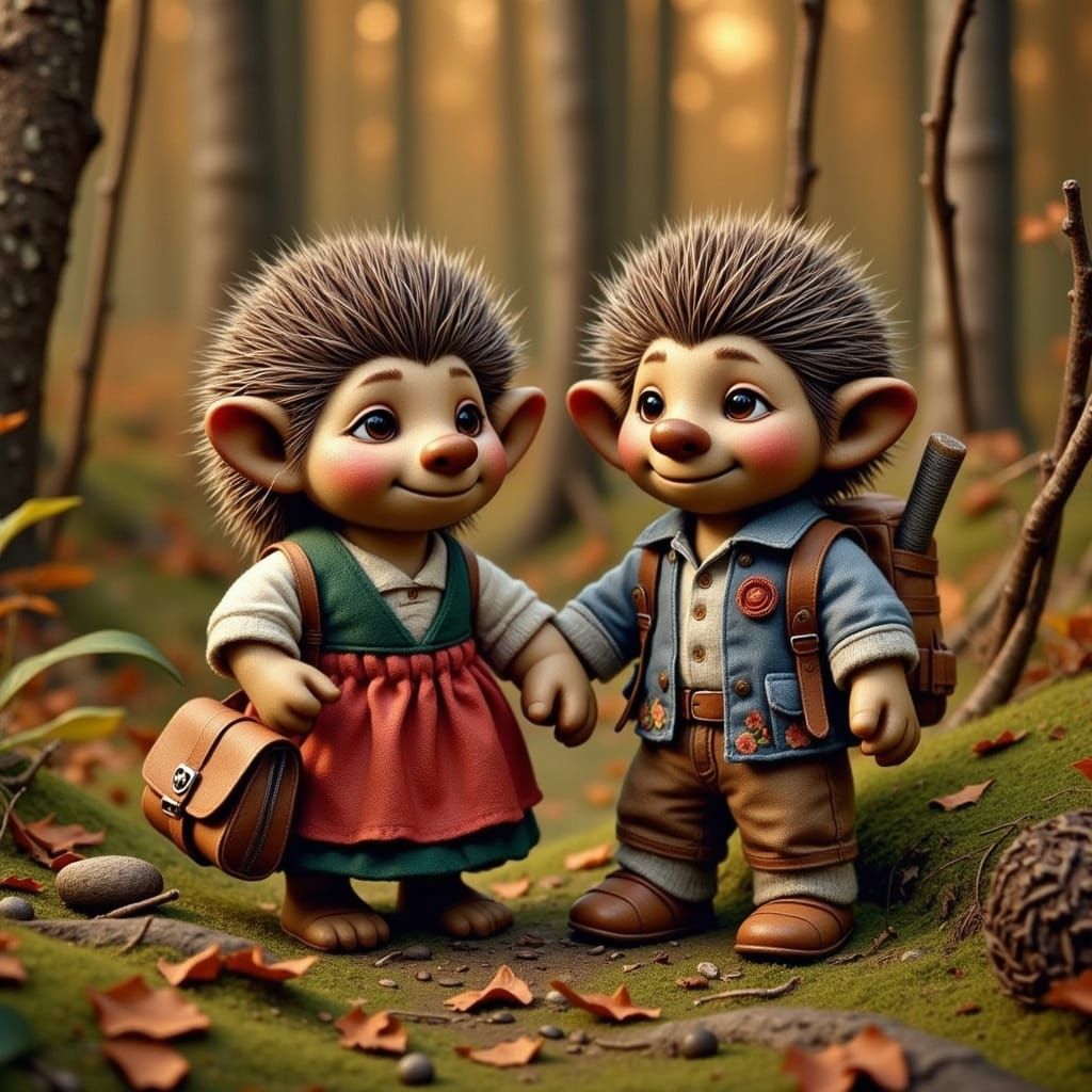 Hedgehog Dolls Adventuring in Lush Jungle