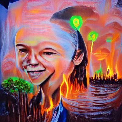 Burning Amazon: A Controversial Neon Painting