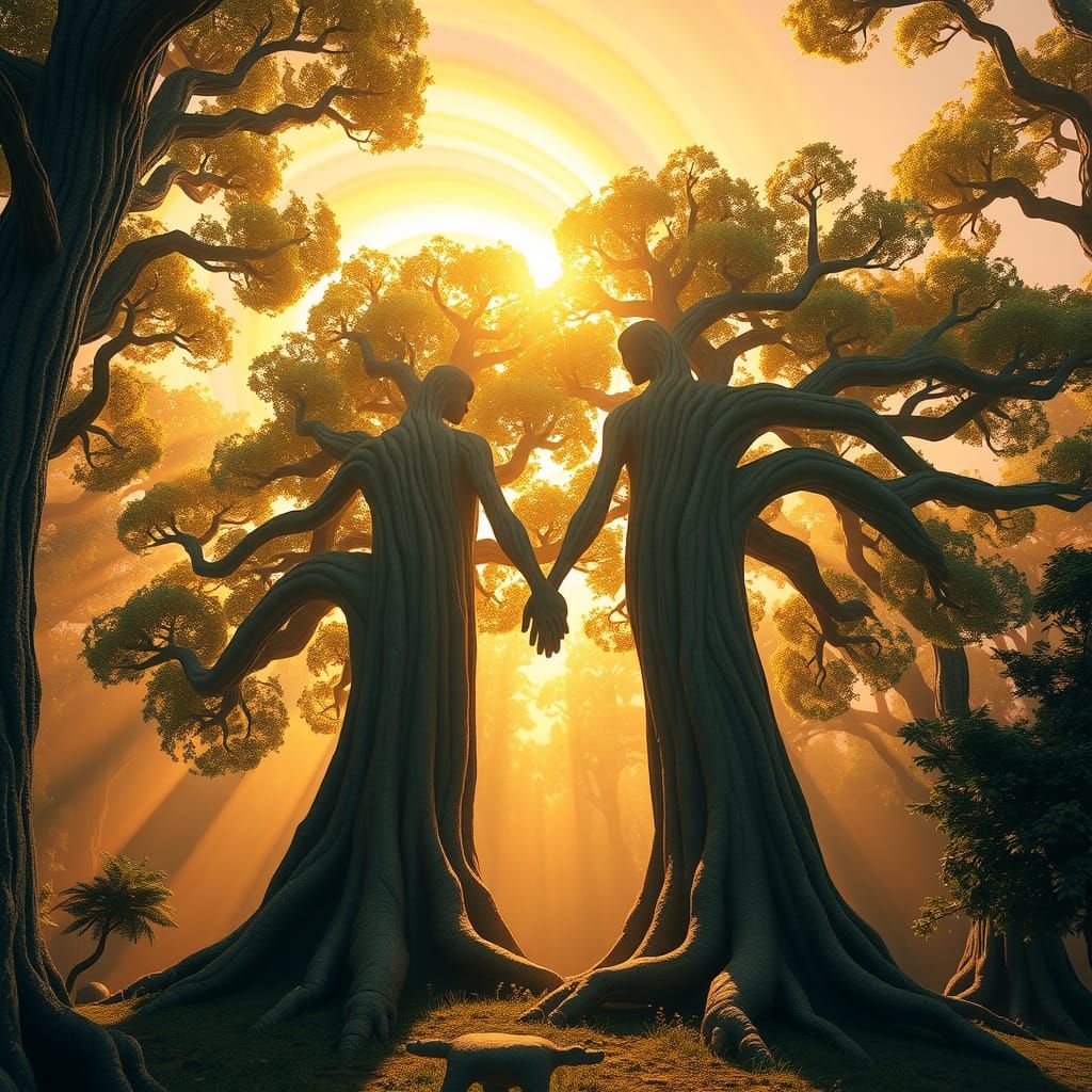 Enchanted Forest Dreamscape in 3D Digital Art