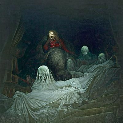 Horror Scene in Gustave Doré Style