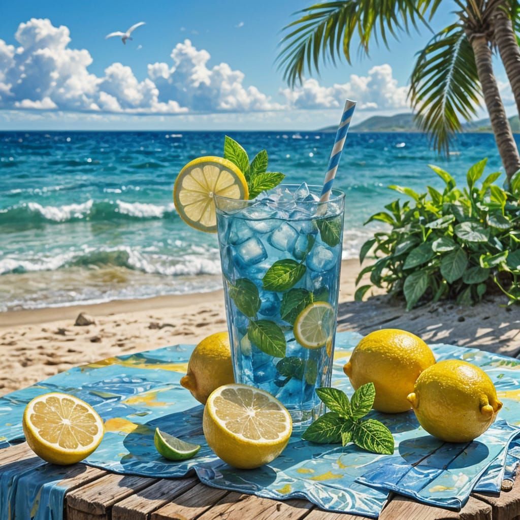 Summer Oasis in Vibrant Impressionist Style